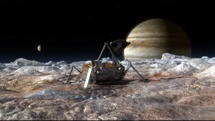 Módulo de aterrizaje en Europa, luna de Júpiter